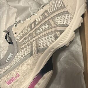 ASICS Women's Beige and Pink Sneakers